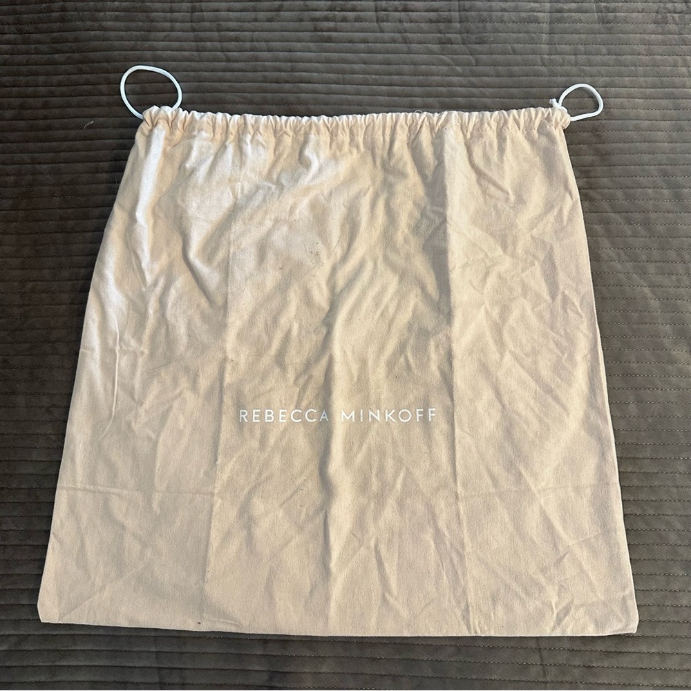 Rebecca Minkoff Light Pink Flannel Drawstring Dust Bag